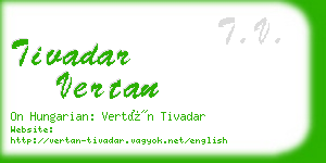 tivadar vertan business card
